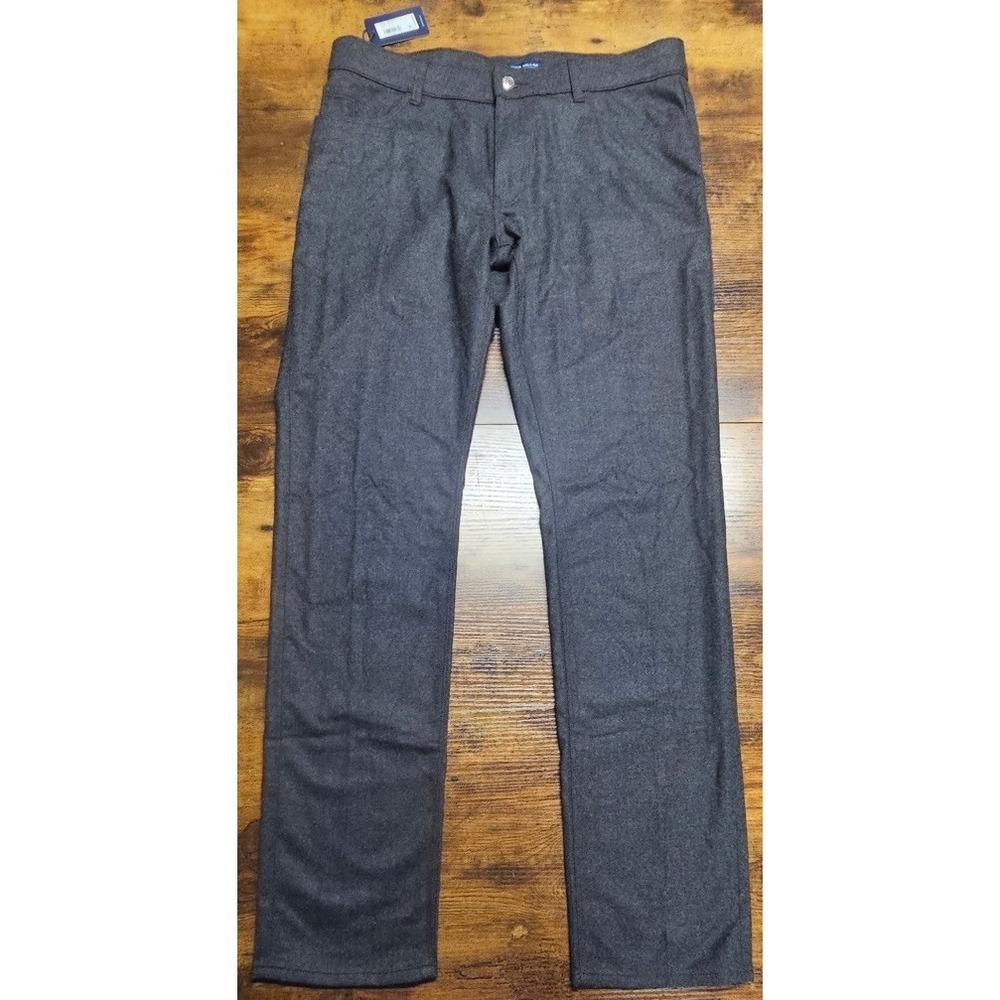 Peter Millar Crown Crafted Alpine Men's 34x34 Charcoal Wool Pants NWT